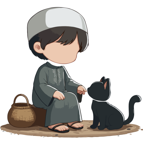 (ID): Anak laki-laki bermain dengan seekor kucing hitam
(EN): The boy is playing with a black cat
(AR): الطفل يلعب مع قط أسود

Lisensi: Free for Commercial 
Gambar ini boleh digunakan untuk keperluan pribadi dan komersial.

License: Free for Commercial
This graphic is permitted for use in both personal and commercial purposes.

ضوابط استخدام المحتوى:
يُسمح باستخدام الصورة لأغراض شخصية ولأغراض تجارية.