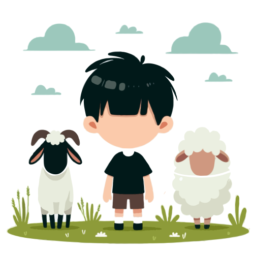 (ID): Anak laki-laki, kambing, dan domba
(EN): A boy, a goad, and a sheep
(AR): الطفل، الماعز والخروف

Lisensi: Free for Commercial 
Gambar ini boleh digunakan untuk keperluan pribadi dan komersial.

License: Free for Commercial
This graphic is permitted for use in both personal and commercial purposes.

ضوابط استخدام المحتوى:
يُسمح باستخدام الصورة لأغراض شخصية ولأغراض تجارية.