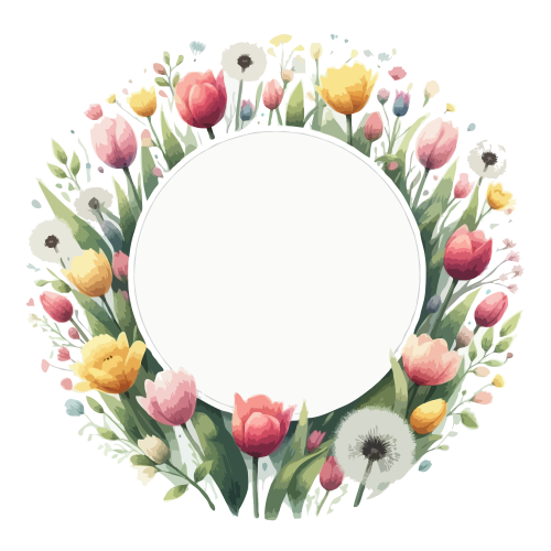 (ID): Frame lingkaran bunga tulip dan dandelion
(EN): Tulip and dandelion flowers circle frame
(AR): إطار زهرة التوليب والهندباء

Lisensi: Free for Commercial 
Gambar ini boleh digunakan untuk keperluan pribadi dan komersial.

License: Free for Commercial
This graphic is permitted for use in both personal and commercial purposes.

ضوابط استخدام المحتوى:
يُسمح باستخدام الصورة لأغراض شخصية ولأغراض تجارية.