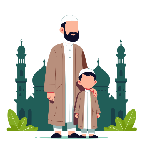 (ID): Ayah dan anak pulang dari masjid
(EN): Father and his son come home from mosque
(AR): يرجع الأب والابن من المسجد

Lisensi: Free for Commercial 
Gambar ini boleh digunakan untuk keperluan pribadi dan komersial.

License: Free for Commercial
This graphic is permitted for use in both personal and commercial purposes.

ضوابط استخدام المحتوى:
يُسمح باستخدام الصورة لأغراض شخصية ولأغراض تجارية.