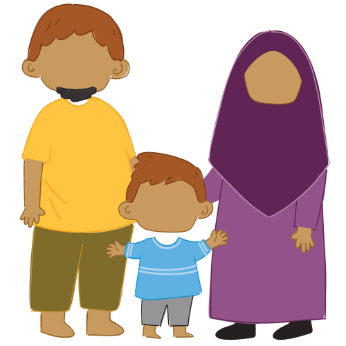 (ID): Ilustrasi keluarga muslim ayah ibu satu anak laki laki faceless
(EN): A muslim family father mother a boy hand drawn illustration
(AR): رسم الأسرة المسلمة، أب، أم، ابن

Lisensi: Personal Use Only
Gambar ini hanya dapat digunakan untuk keperluan pribadi atau non komersil. Jika Anda membutuhkannya untuk penggunaan komersil silakan klik tombol kontak di atas untuk menghubungi kami.

License: Personal Use Only
This graphic is intended for personal use only. Commercial use is prohibited. For inquiries the use of our graphic for commercial purpose, please reach out to us by clicking the contact button.

ضوابط استخدام المحتوى:
يُسمح باستخدام  الصورة لأغراض شخصية فقط. يُحظر استخدامها لأغراض تجارية. للاستفسار عن إمكانية استخدام المحتوى لأغراض تجارية، يرجى التواصل معنا من خلال الضغط على أيقونة التواصل.