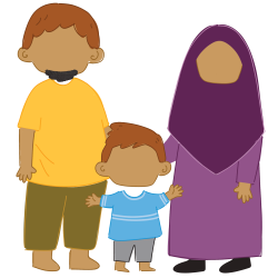 Ilustrasi-keluarga-muslim-ayah-ibu-satu-anak-laki-laki-faceless