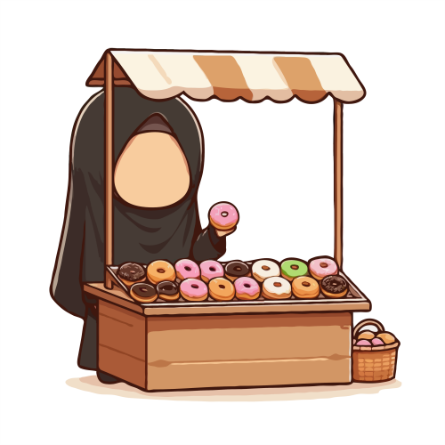 (ID): Anak perempuan jual donat di market day
(EN): A girl sells donuts on market day
(AR): تبيع الطفلة الدونات في المتجر اليومي

Lisensi: Free for Commercial 
Gambar ini boleh digunakan untuk keperluan pribadi dan komersial.

License: Free for Commercial
This graphic is permitted for use in both personal and commercial purposes.

ضوابط استخدام المحتوى:
يُسمح باستخدام الصورة لأغراض شخصية ولأغراض تجارية.