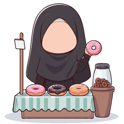 (ID): Anak perempuan jual donat di market day
(EN): A girl sells donuts on market day
(AR): تبيع الطفلة الدونات في المتجر اليومي

Lisensi: Free for Commercial 
Gambar ini boleh digunakan untuk keperluan pribadi dan komersial.

License: Free for Commercial
This graphic is permitted for use in both personal and commercial purposes.

ضوابط استخدام المحتوى:
يُسمح باستخدام الصورة لأغراض شخصية ولأغراض تجارية.