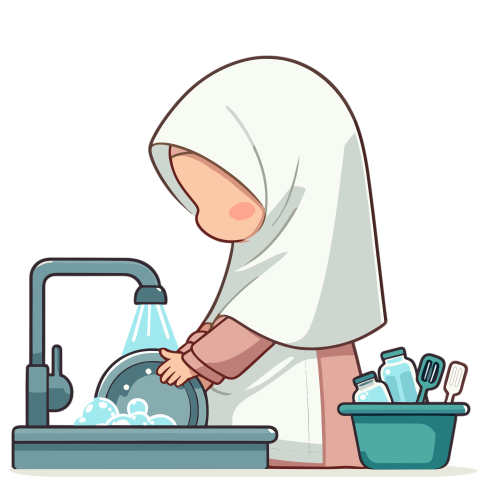 (ID): Anak perempuan mencuci piring
(EN): A girl is washing plates
(AR): تغسل البنت صحنا

Lisensi: Free for Commercial 
Gambar ini boleh digunakan untuk keperluan pribadi dan komersial.

License: Free for Commercial
This graphic is permitted for use in both personal and commercial purposes.

ضوابط استخدام المحتوى:
يُسمح باستخدام الصورة لأغراض شخصية ولأغراض تجارية.