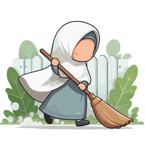 (ID): Anak perempuan menyapu halaman
(EN):  A girl sweeps the yard
(AR): تكنس البنت الساحة

Lisensi: Free for Commercial 
Gambar ini boleh digunakan untuk keperluan pribadi dan komersial.

License: Free for Commercial
This graphic is permitted for use in both personal and commercial purposes.

ضوابط استخدام المحتوى:
يُسمح باستخدام الصورة لأغراض شخصية ولأغراض تجارية.