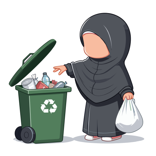 (ID): Anak perempuan buang sampah pada tempatnya
(EN): The girl throws garbage in its place
(AR): ترمي الطفلة زبالة في مكانها

Lisensi: Free for Commercial 
Gambar ini boleh digunakan untuk keperluan pribadi dan komersial.

License: Free for Commercial
This graphic is permitted for use in both personal and commercial purposes.

ضوابط استخدام المحتوى:
يُسمح باستخدام الصورة لأغراض شخصية ولأغراض تجارية.