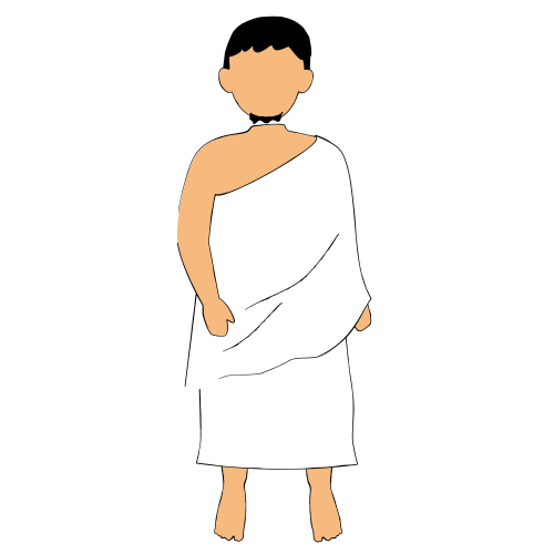 ID) Laki-laki mengenakan pakaian ihram/ Laki-laki dalam keadaan ihram
(EN) A man wearing ihram clothing/ Entering state of ihram
(AR) 

Lisensi: Personal Use Only
Gambar ini hanya dapat digunakan untuk keperluan pribadi atau non komersil. Jika Anda membutuhkannya untuk penggunaan komersil silakan klik tombol kontak di atas untuk menghubungi kami.

License: Personal Use Only
This graphic is intended for personal use only. Commercial use is prohibited. For inquiries the use of our graphic for commercial purpose, please reach out to us by clicking the contact button.

ضوابط استخدام المحتوى:
يُسمح باستخدام الصورة لأغراض شخصية فقط. يُحظر استخدامها لأغراض تجارية. للاستفسار عن إمكانية استخدام المحتوى لأغراض تجارية، يرجى التواصل معنا من خلال الضغط على أيقونة التواصل.